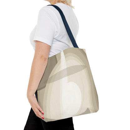 Neutral Abstract Light Beam Tote Bag | Minimalist Geometric Pattern