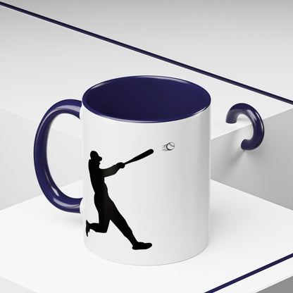 Baseball Player Accent Coffee Mug, Sports Gift, Baseball Lover Mug, Unique Coffee Cup, Personalized Sports Mug - TRV