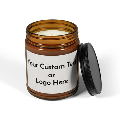 Custom Amber Soy Candle — Personalized Scented Jar (Multi-Size)
