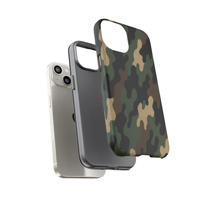 Printify camouflage tough phone case with rugged camo design, protective cover for smartphones with durable, military-inspired pattern.