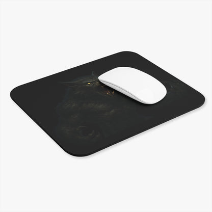 Fierce Werewolf Mouse Pad | Computer Accessory, Gift for Gamers, Unique Desk Decor, Halloween Office Supply, Animal Art Mousepad - TRV