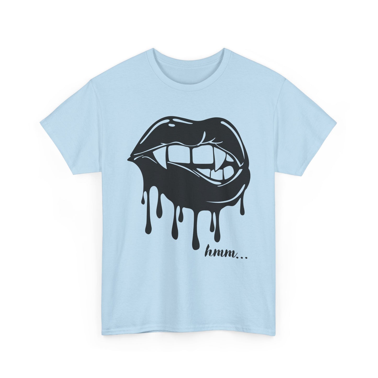 Edgy Graphic Tee - Dripping Lips Design - Unisex Heavy Cotton Tee