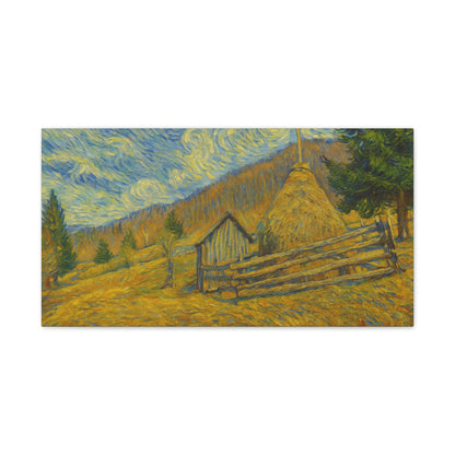 Vincent Van Gogh Inspired Canvas Print, Rustic Home Decor, Wall Art, Gift for Art Lovers, Country Landscape, Unique Art Piece - TRV