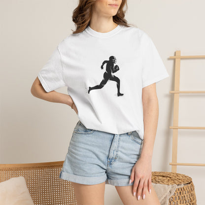 Football Player Graphic Unisex T-Shirt, Casual Sports Tee, Gift for Athletes, Workout Shirt, Everyday Wear, Unique Running Apparel
