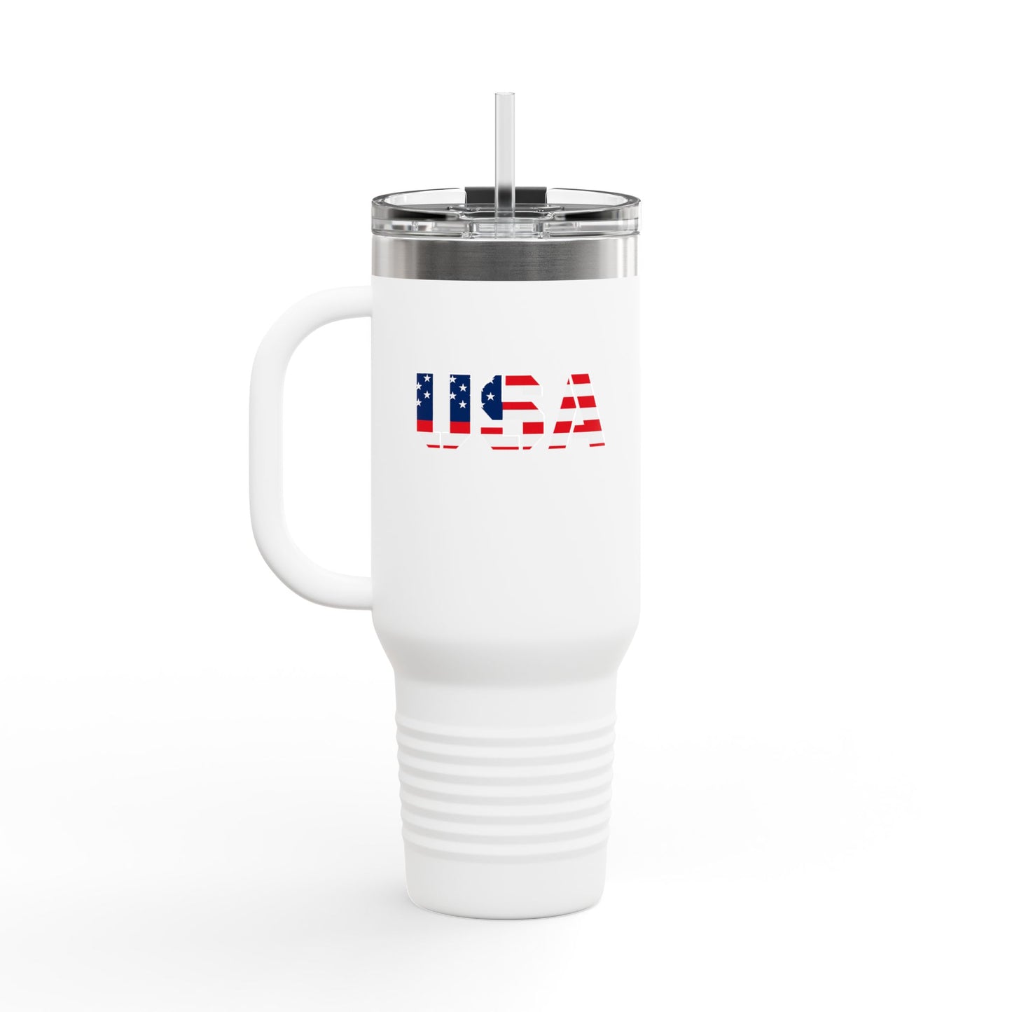 Insulated Travel Mug with USA Design - Perfect for Road Trips, Outdoor Adventures, and Gifts, 40oz Tumbler for Coffee, Tea, and More