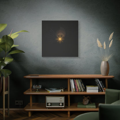 Abstract Golden Starburst Canvas