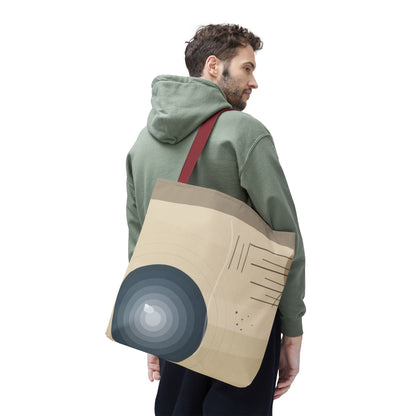 Abstract Neutral Waves Tote Bag | Geometric Circle Pattern