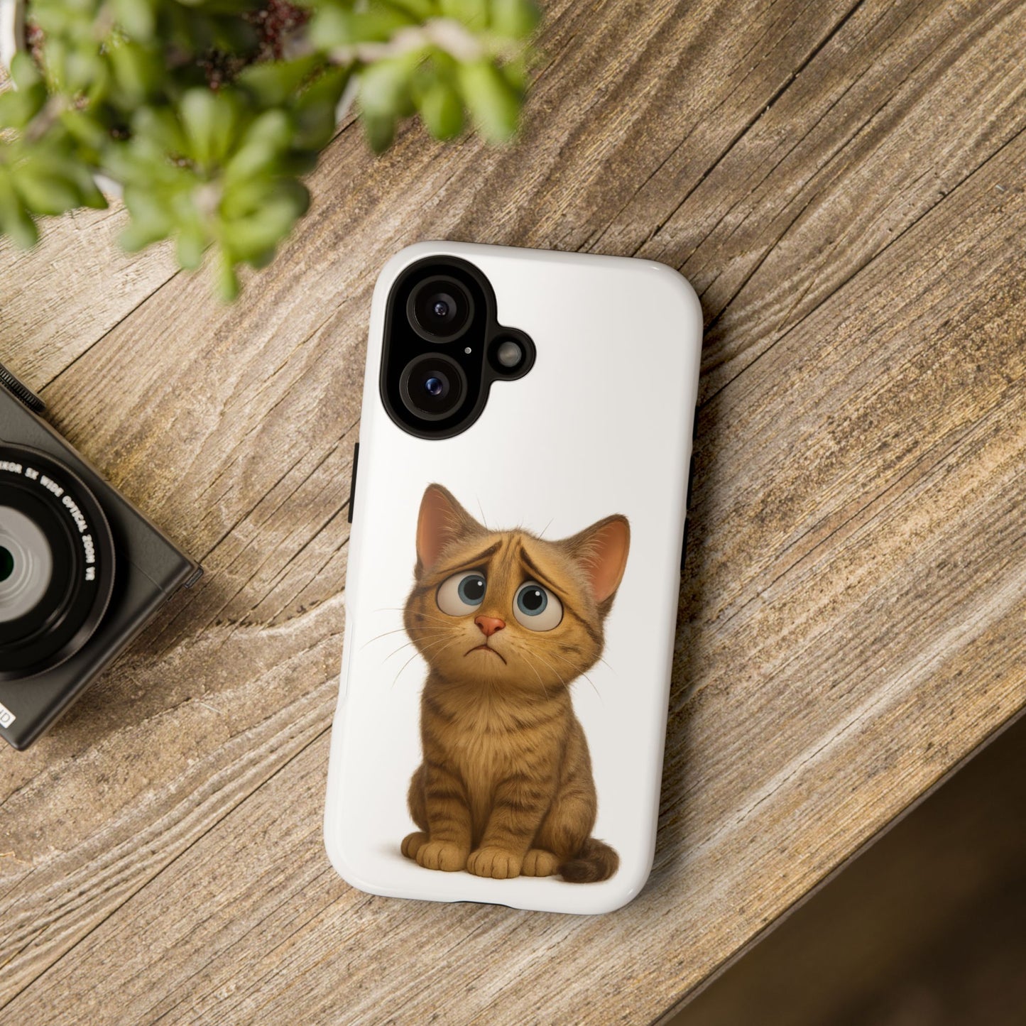 Cute Cat Phone Case, Funny Kitty Case, Animal Lover Gift, Cat Lover Accessory, Unique Cat Design Case, Pet Mom Gift - TRV