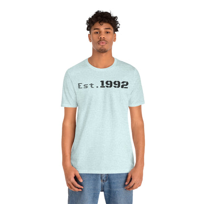Est. 1992 Unisex Jersey Tee - Retro Birthday Gift, Casual Wear, Cool Vintage T-Shirt, Gift for Him, Gift for Her - TRV