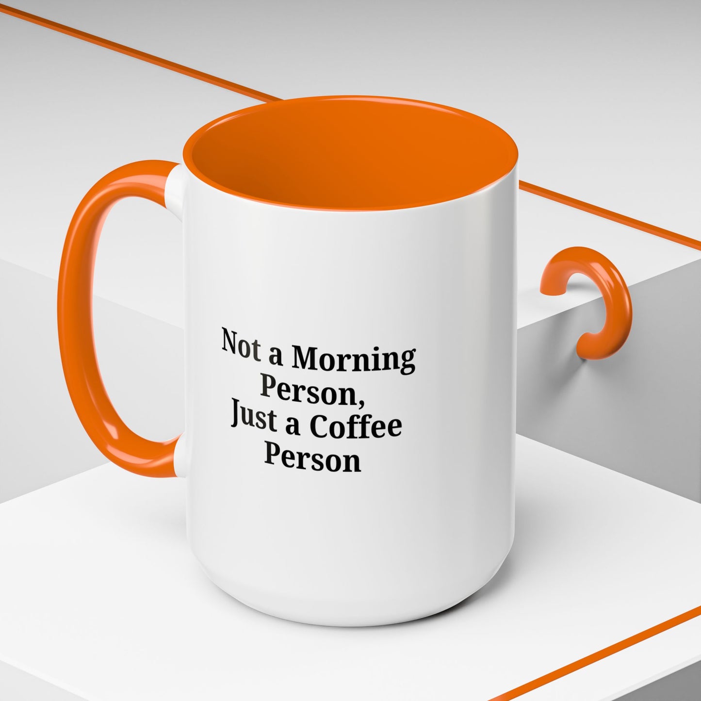 Not a Morning Person Coffee Mug, Fun Coffee Lover Gift, Black Accent Mug, Perfect for Coffee Addicts, Funny Drinkware