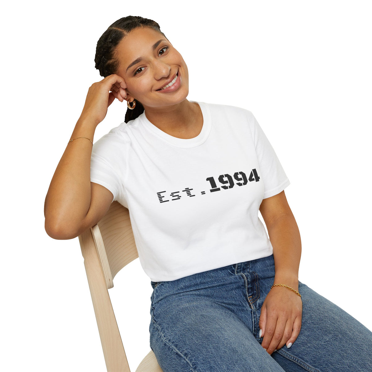 Vintage 1994 Est. graphic T-shirt by Printify featuring a classic design and comfortable cotton fabric.