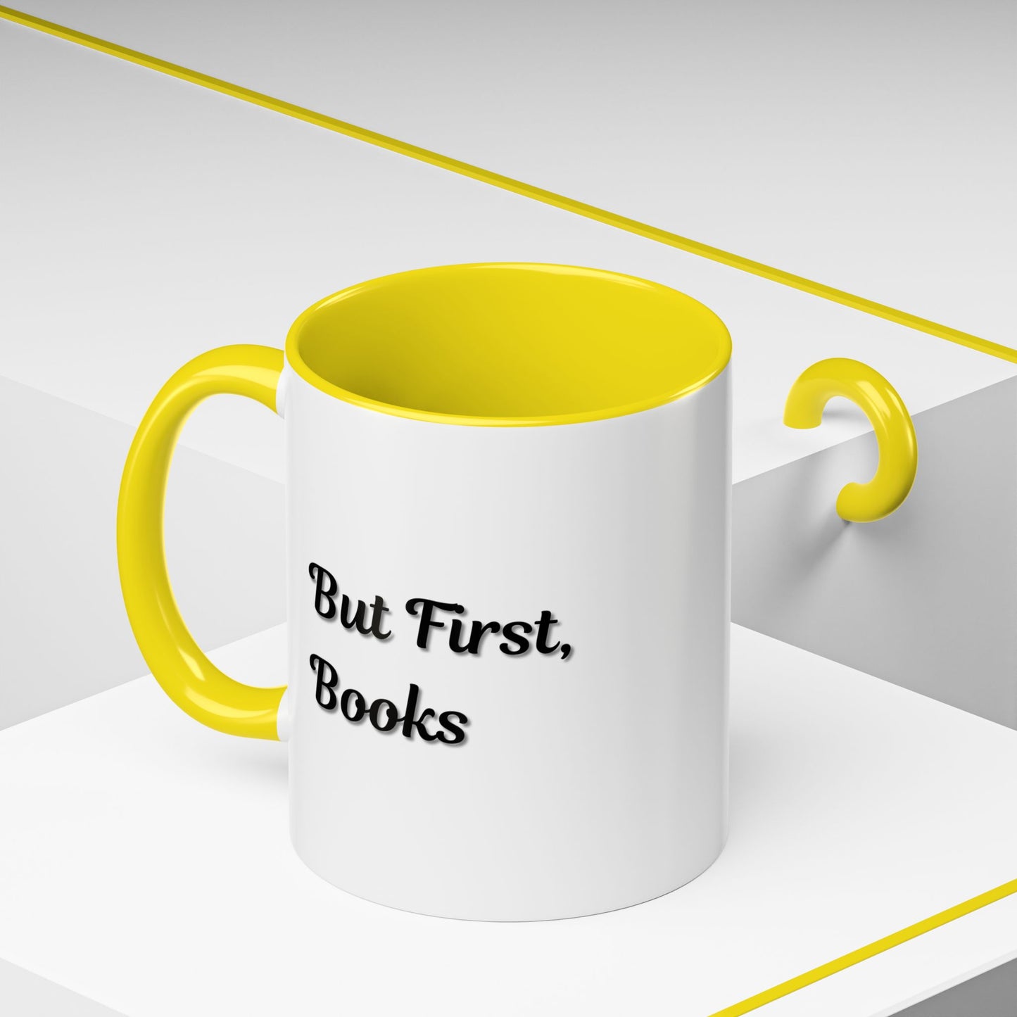 But First, Books Accent Coffee Mug - Perfect Gift for Book Lovers