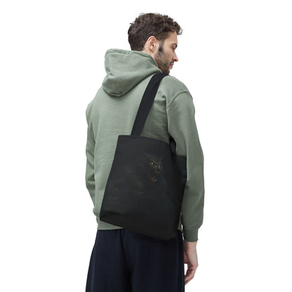 Dark Halloween werewolf tote bag with horror art design, ideal gift for horror fans, by Printify.