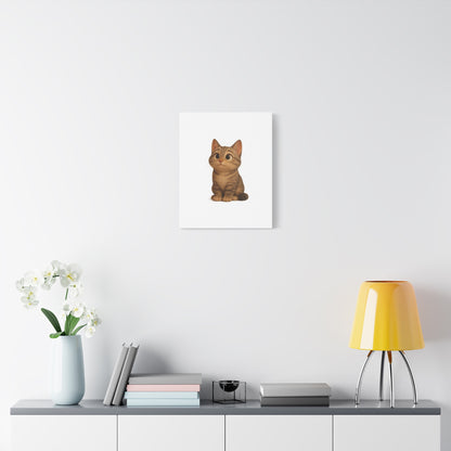 Adorable Cat Canvas Art, Cute Cat Wall Decor, Pet Lover Gift, Nursery Wall Art, Animal Print, Modern Home Decor - TRV
