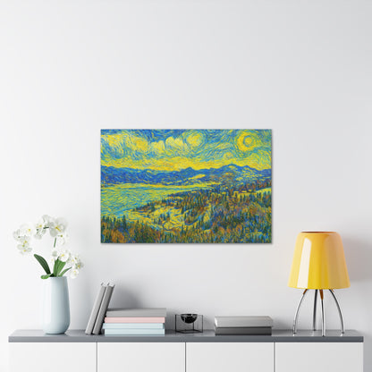 Vibrant Canvas Art, Framed Wall Decor, Modern Home Decor, Landscape Painting, Gift for Art Lovers, Art for Living Room