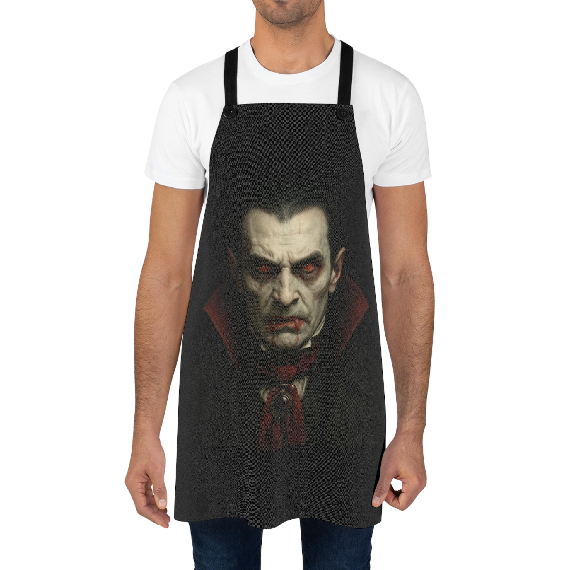 Vampire-Themed Apron, Perfect for Halloween Cooking, Baking Gift, Kitchen Decor, Party Supplies, Cosplay Accessory - TRV