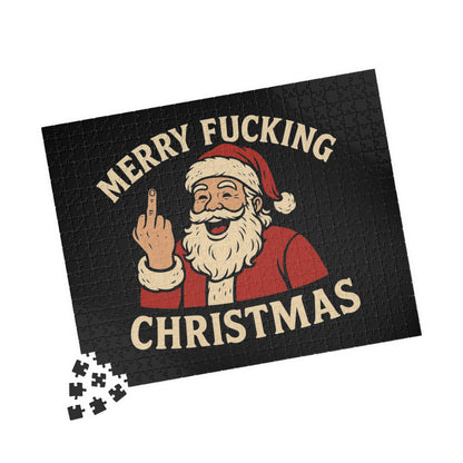 Merry Fucking Christmas Puzzle — Funny Santa Holiday Jigsaw (110–1014 pcs)