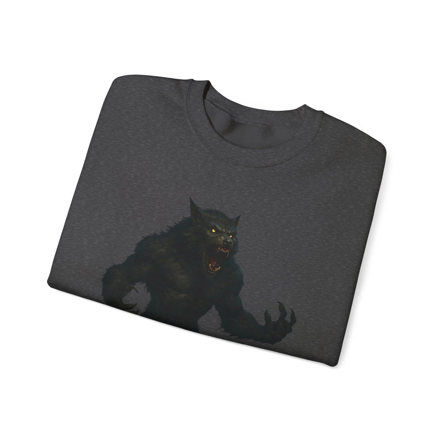 Fierce Werewolf Graphic Sweatshirt, Cozy Unisex Crewneck, Perfect for Casual Outfits, Halloween Apparel, Everyday Wear