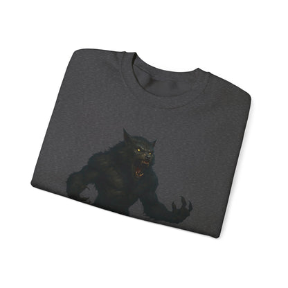 Fierce Werewolf Graphic Sweatshirt, Cozy Unisex Crewneck, Perfect for Casual Outfits, Halloween Apparel, Everyday Wear