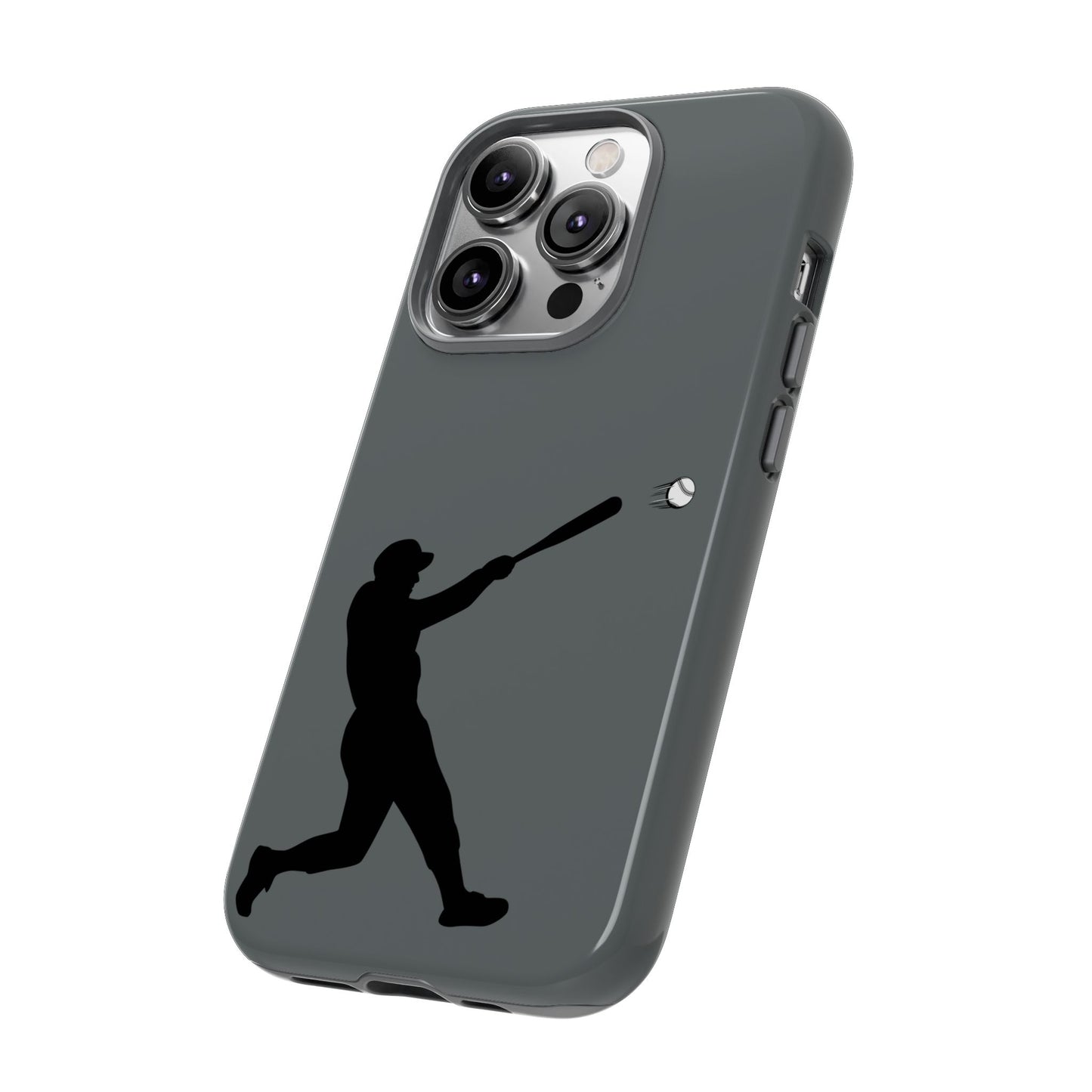 Printify baseball batter phone case, tough protective smartphone cover featuring a baseball player design, ideal for sports fans.