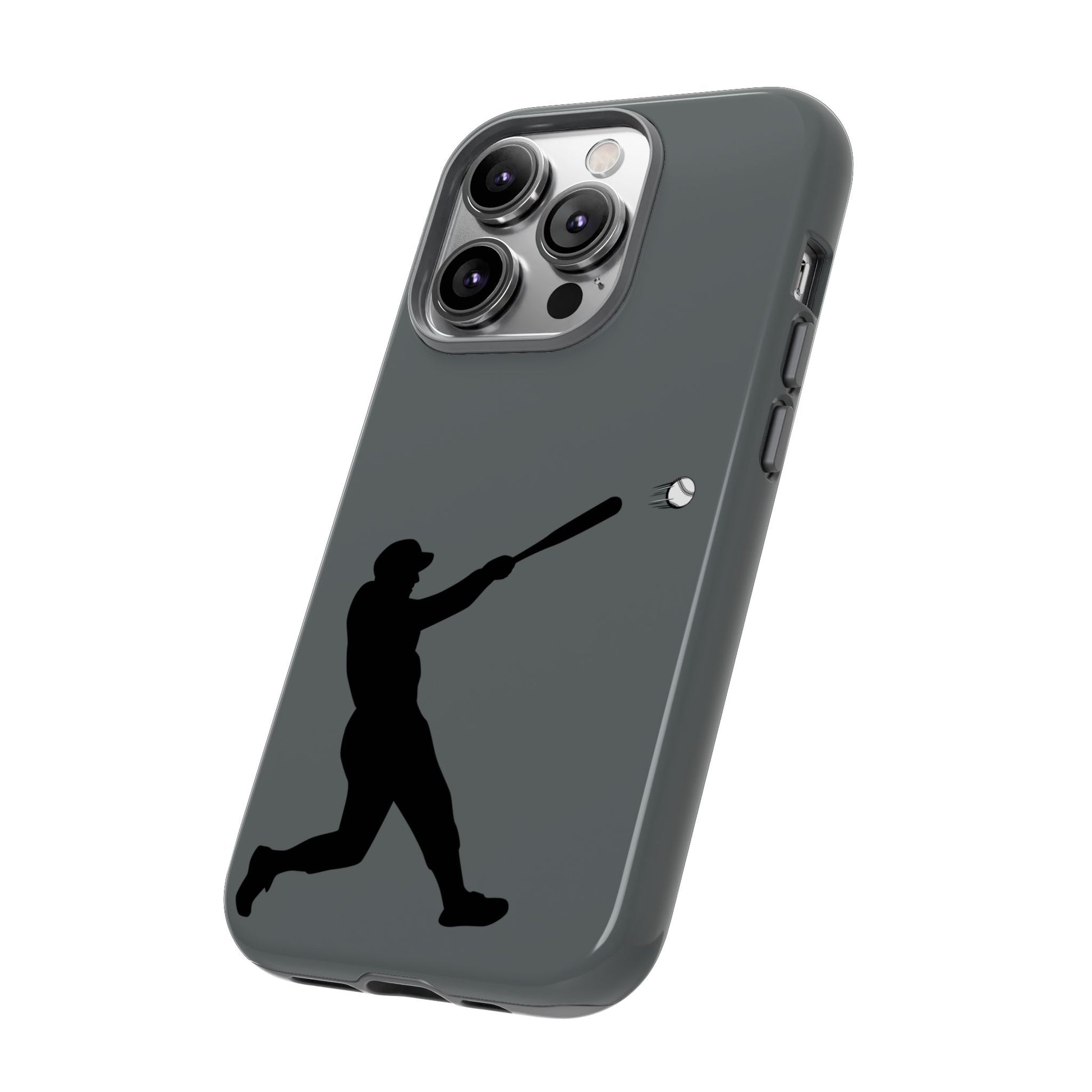 Printify baseball batter phone case, tough protective smartphone cover featuring a baseball player design, ideal for sports fans.