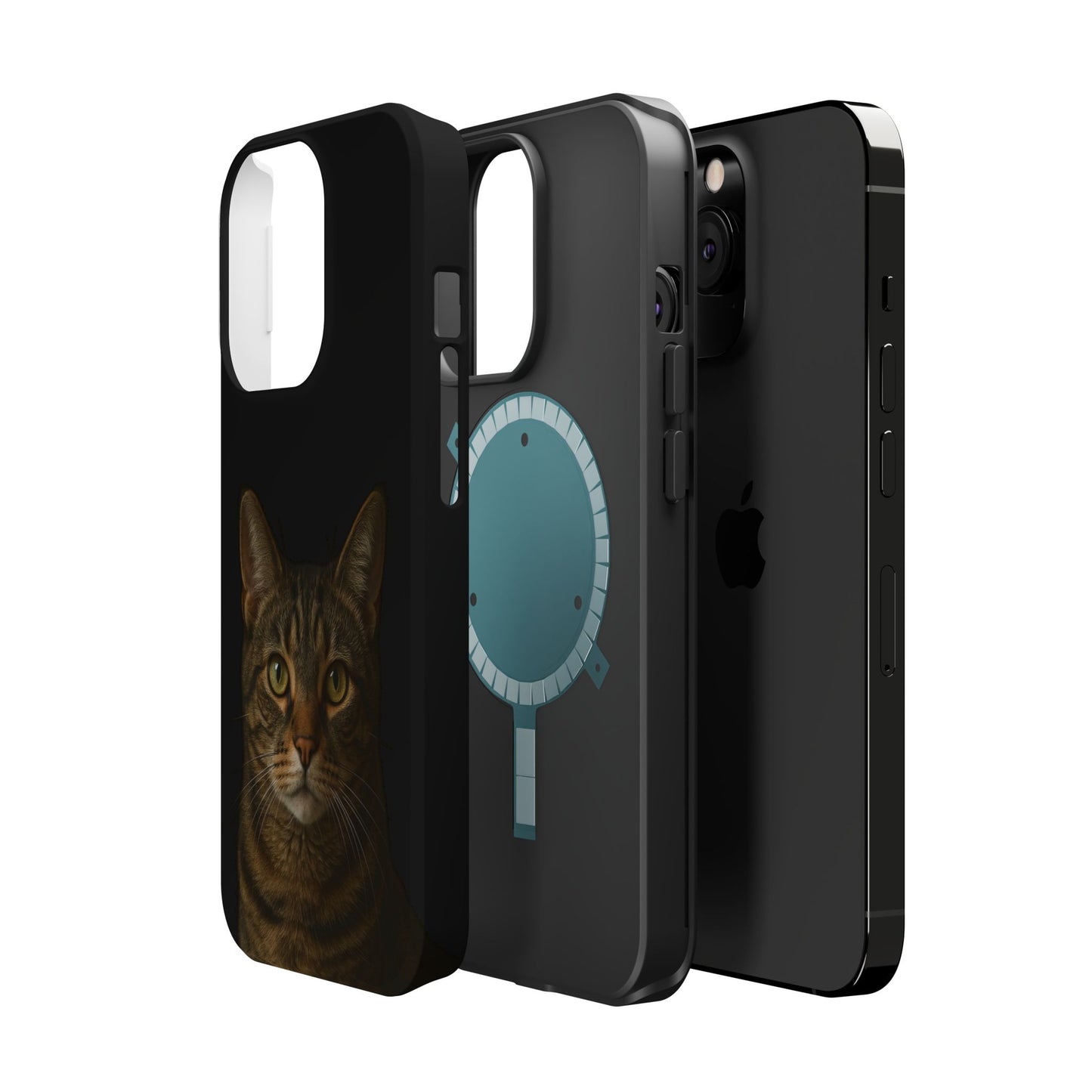 Magnetic Impact-Resistant Phone Case — Realistic Tabby Cat Portrait
