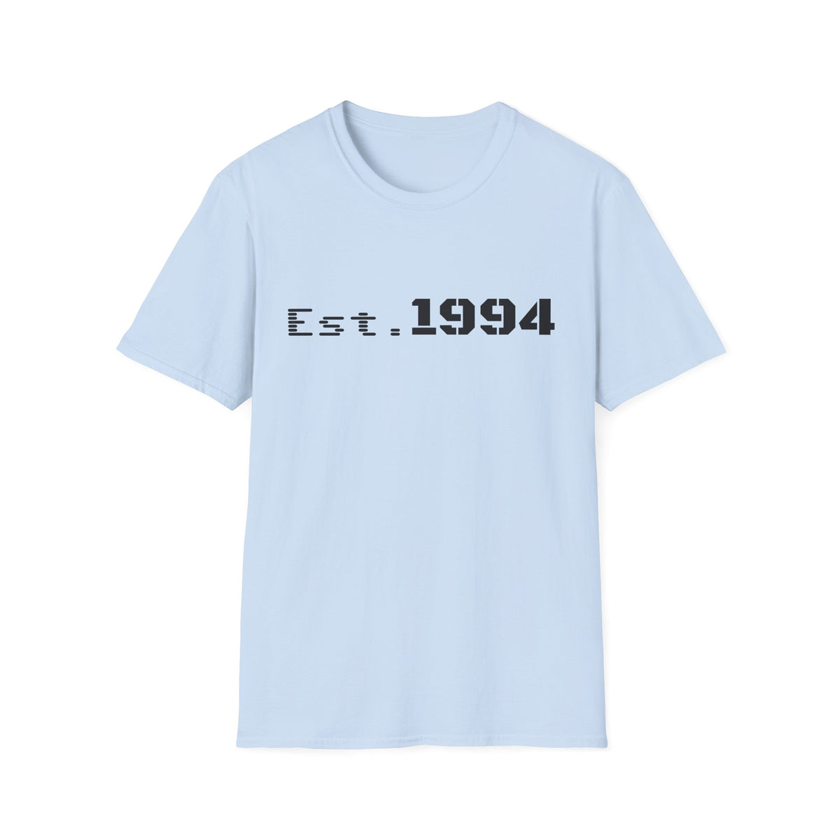 Vintage 1994 Est. graphic T-shirt by Printify featuring a retro design on a casual cotton tee.