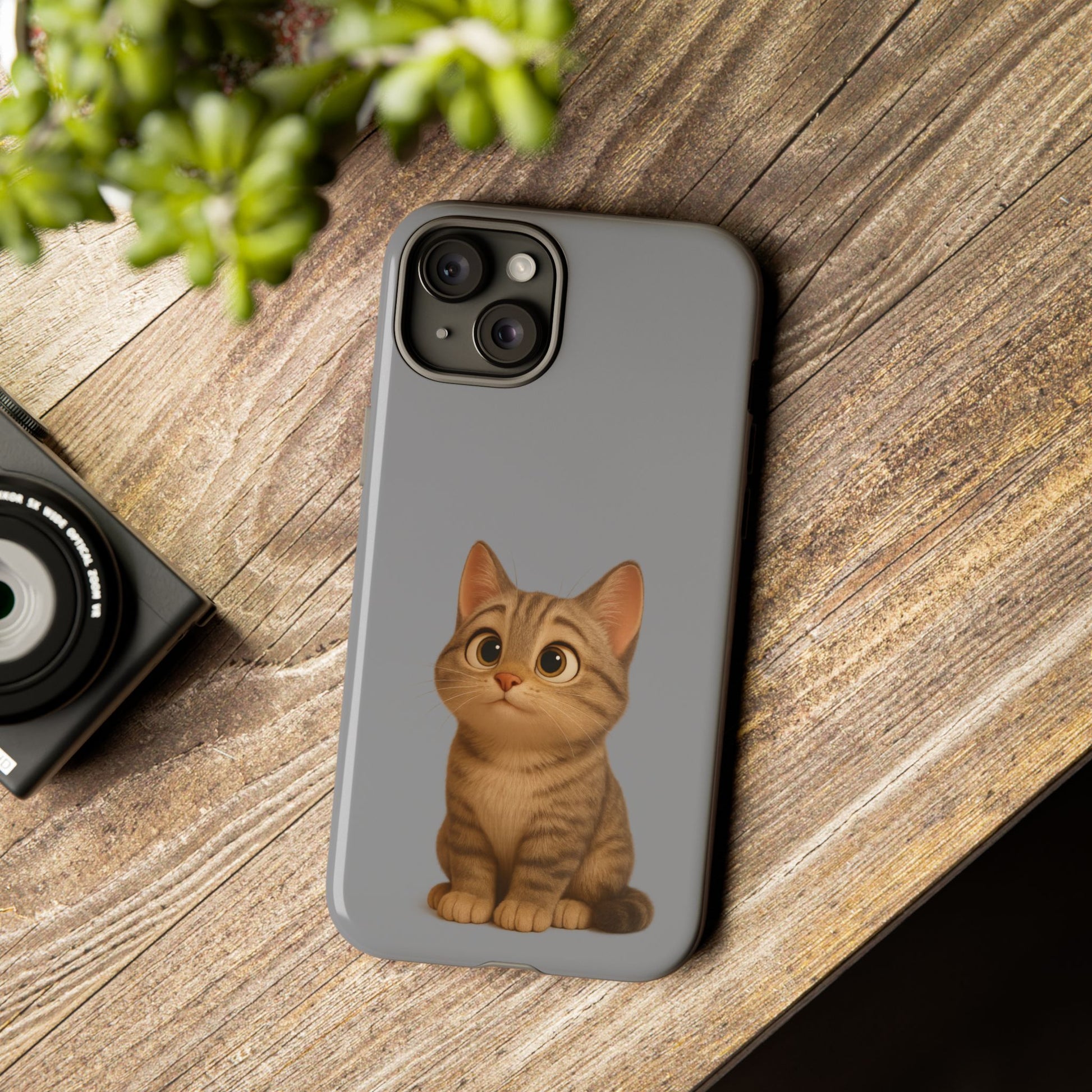 Cute Cat Phone Case, Kawaii Pet Accessory, Gift for Cat Lovers, Animal Phone Cover for Kids, Unique Kitty Design, Birthdays, Holidays - TRV