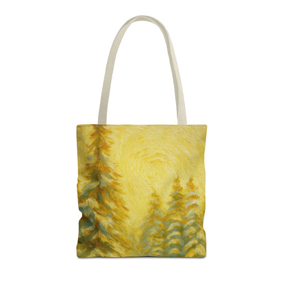 Eco-friendly canvas tote bag with artistic abstract design, perfect for beach or everyday use, by Printify.