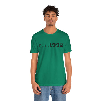 Retro vintage Est. 1992 T-shirt by Printify featuring a classic design and comfortable fit for casual wear.