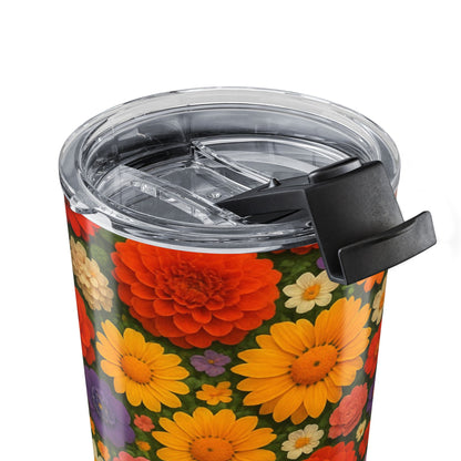 Retro floral collage 20oz insulated stainless steel tumbler - view 6