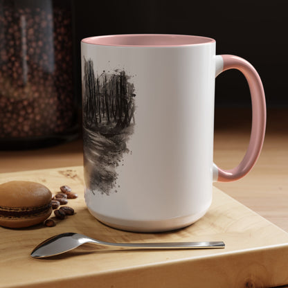 Moody Abstract Forest Coffee Mug | Unique Gift for Nature Lovers, Cozy Home Decor, Perfect for Coffee, Tea, and Hot Chocolate - TRV