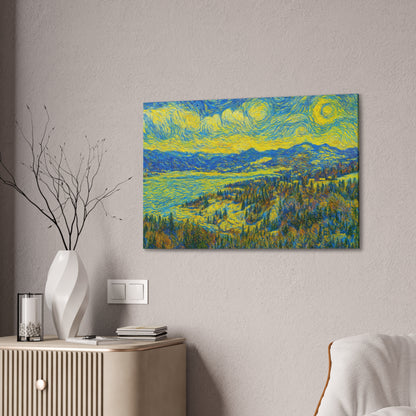 Vibrant Canvas Art, Framed Wall Decor, Modern Home Decor, Landscape Painting, Gift for Art Lovers, Art for Living Room