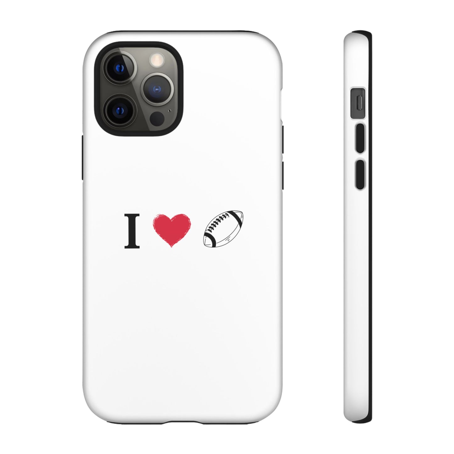 Football Love Phone Case - Tough Cases, Unique Sports Lover Gift, Personalized Cellphone Cover, Birthday Present, Sports Equipment - TRV