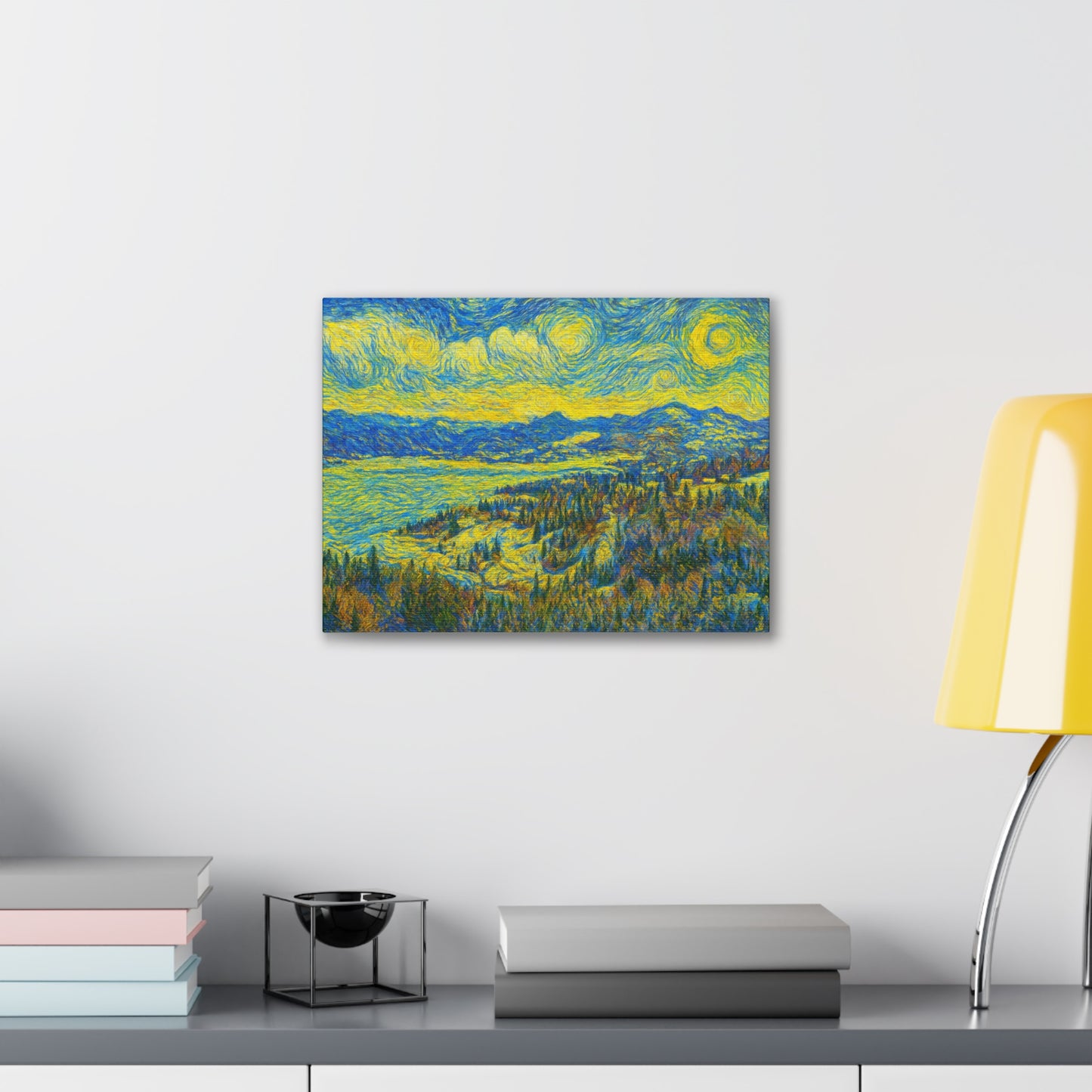 Vibrant Canvas Art, Framed Wall Decor, Modern Home Decor, Landscape Painting, Gift for Art Lovers, Art for Living Room