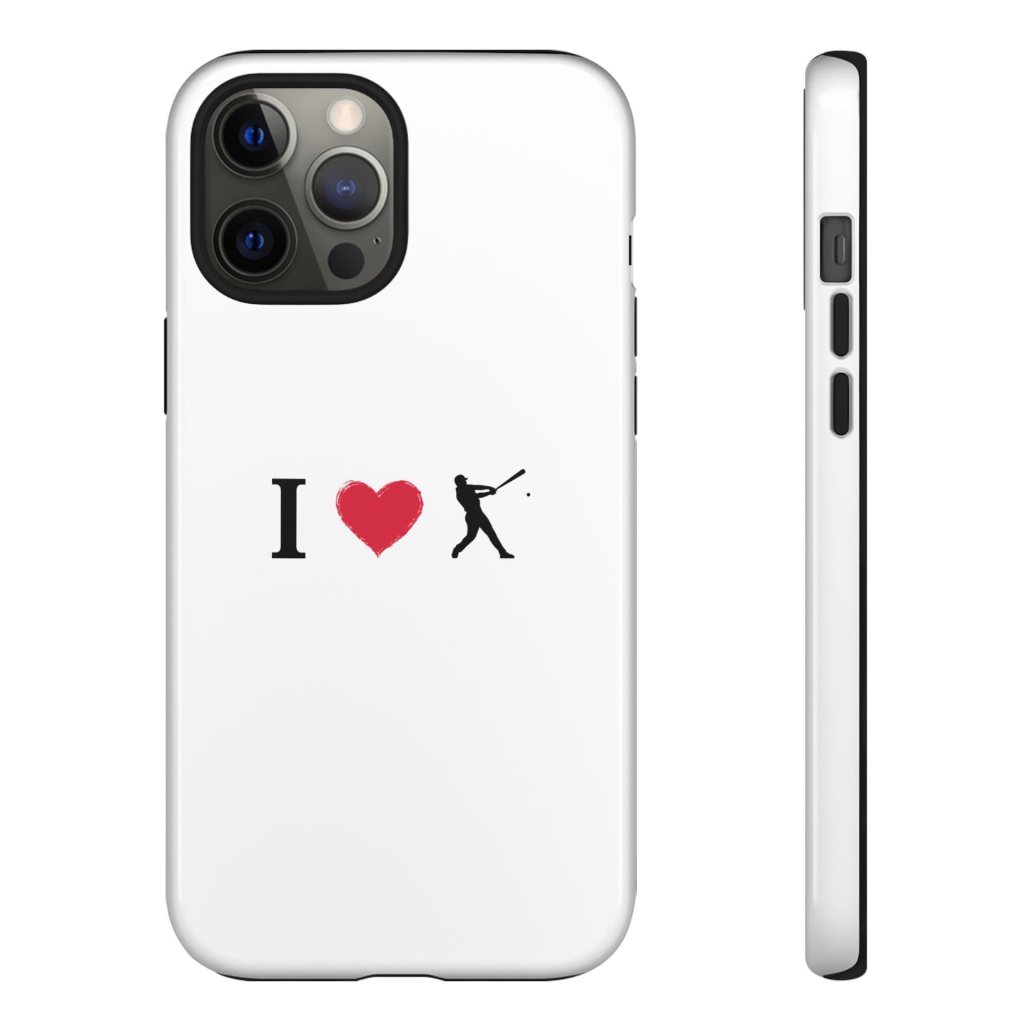Baseball Love Phone Case, Tough Cases for Sports Lovers, i Heart Baseball Protection, Gift for Players, Cute Sports Case - TRV