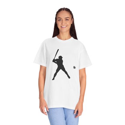 Unisex Baseball Silhouette Tee, Casual Wear, Sports Fan Apparel, Gift for Athletes, Summer Outing Outfit, Soft Cotton Shirt