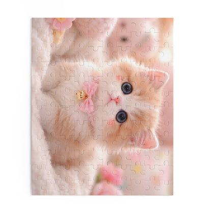 Cute Kitten with Pink Bow Puzzle