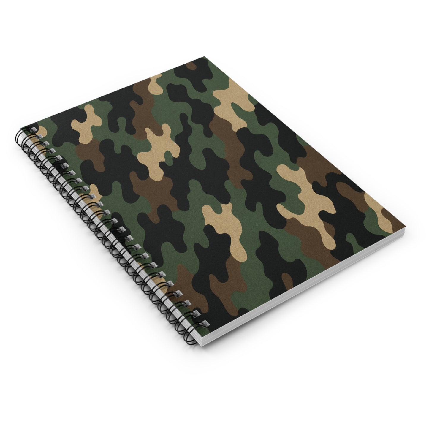Camouflage Spiral Notebook - Ruled Line, Trendy Stationery, Gift for Students, Journaling, Military Style, Unique School Supplies - TRV