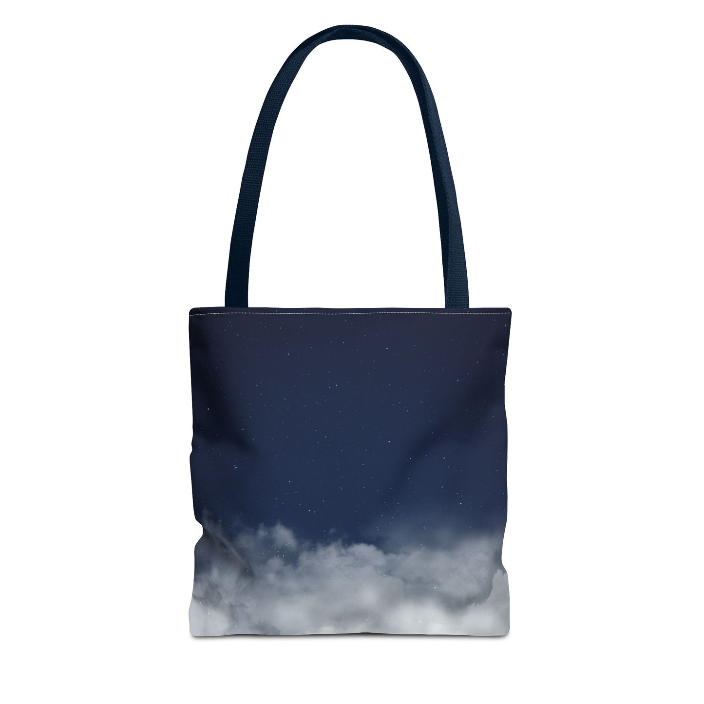 Night Sky Clouds Tote Bag | Starry Navy Ombre - TRV