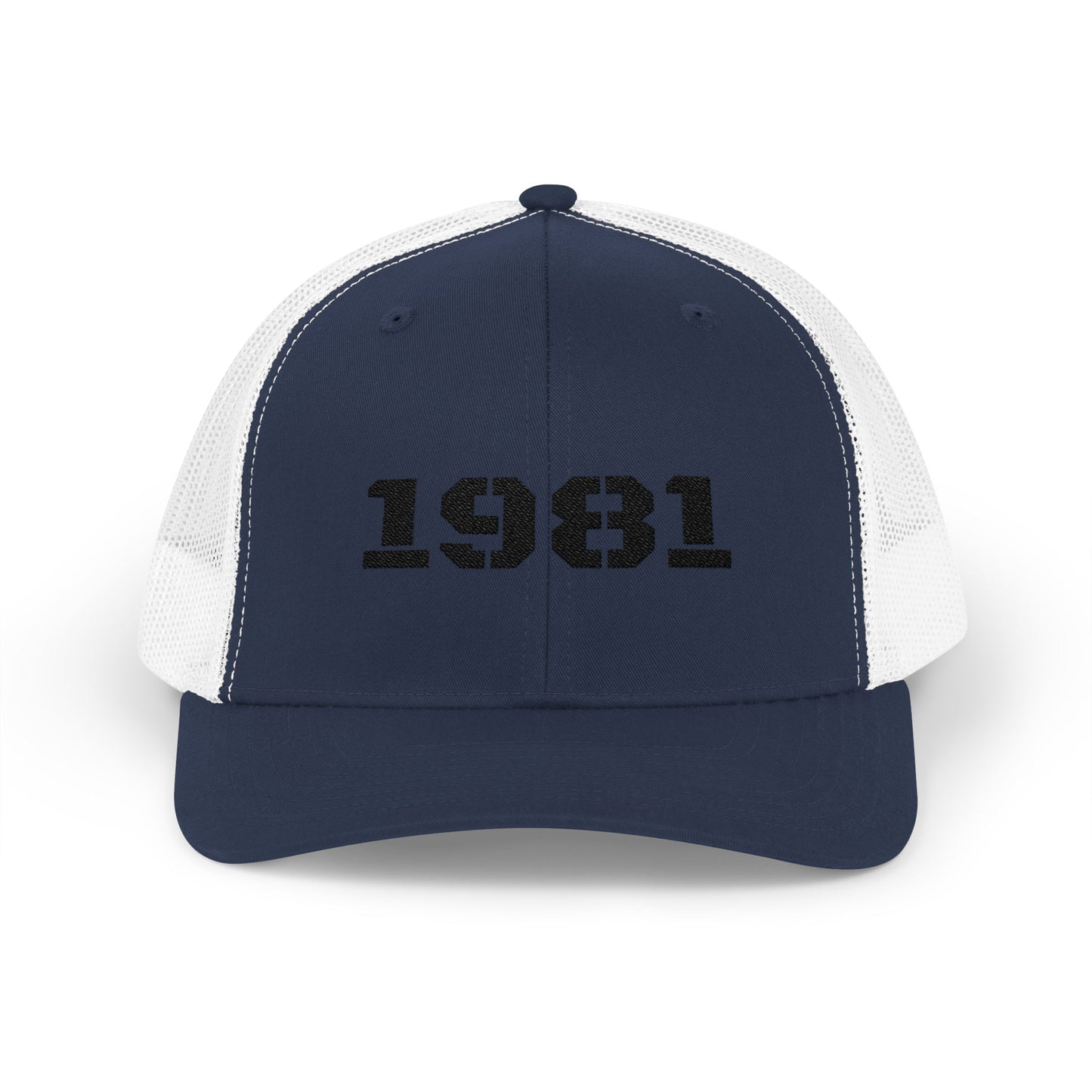Retro Snapback Trucker Cap with 1981 Design, Vintage Style Cap, Birthday Gift, Casual Hat, Customizable Hat - TRV