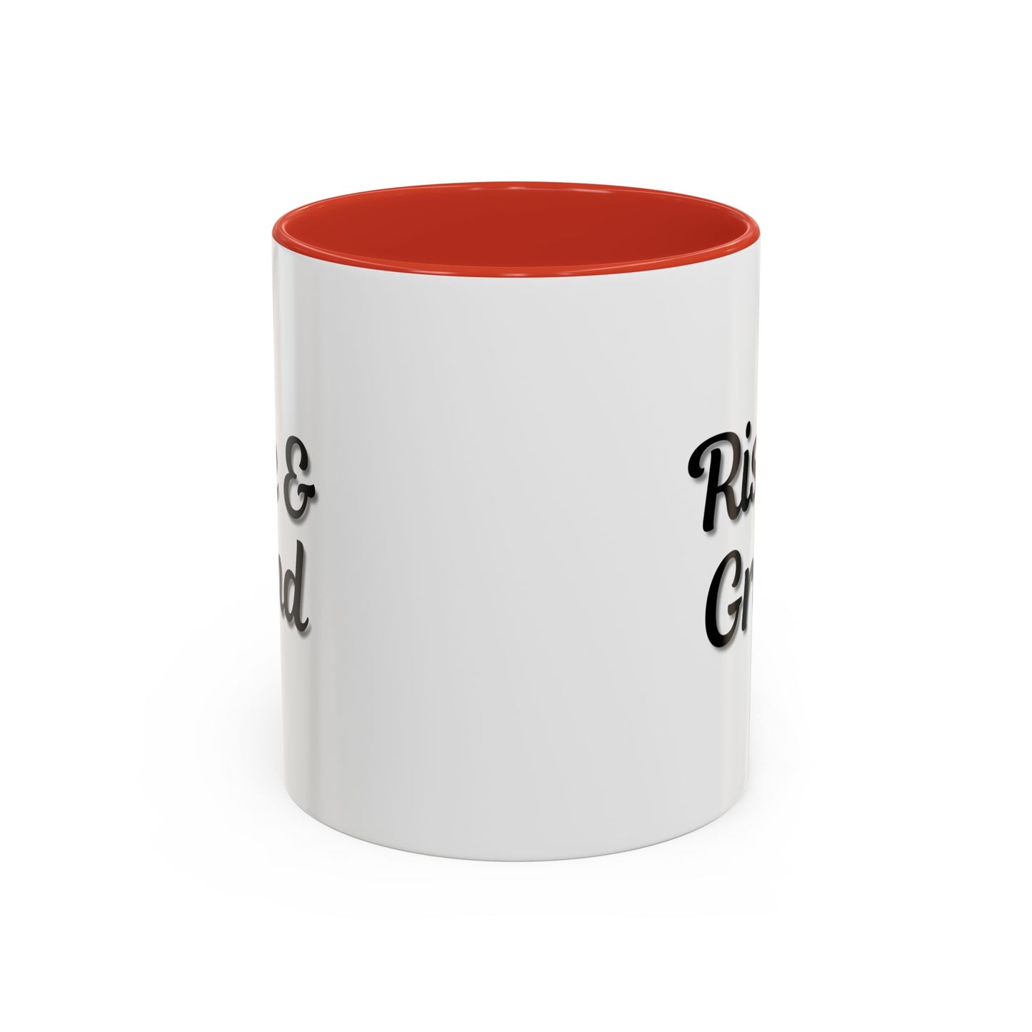 Rise & Grind Coffee Mug – Motivational Black Accent Mug for Daily Inspiration - TRV