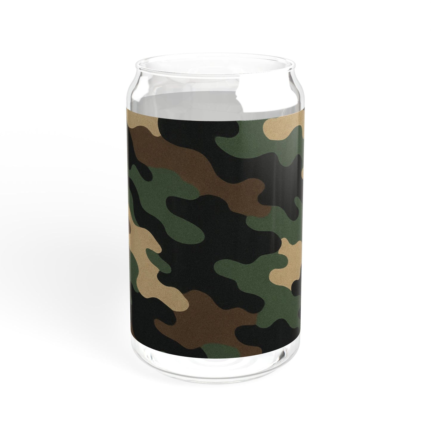 Camouflage Sipper Glass | 16oz Eco-Friendly Drinkware, Perfect for Outdoor Adventures, Camping, Parties, and Unique Gifts