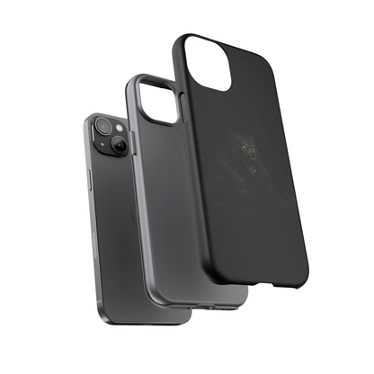Werewolf Phone Case, Tough Cases, Black Panther Design, Gift for Animal Lovers, Phone Accessories, Fierce Phone Protection - TRV