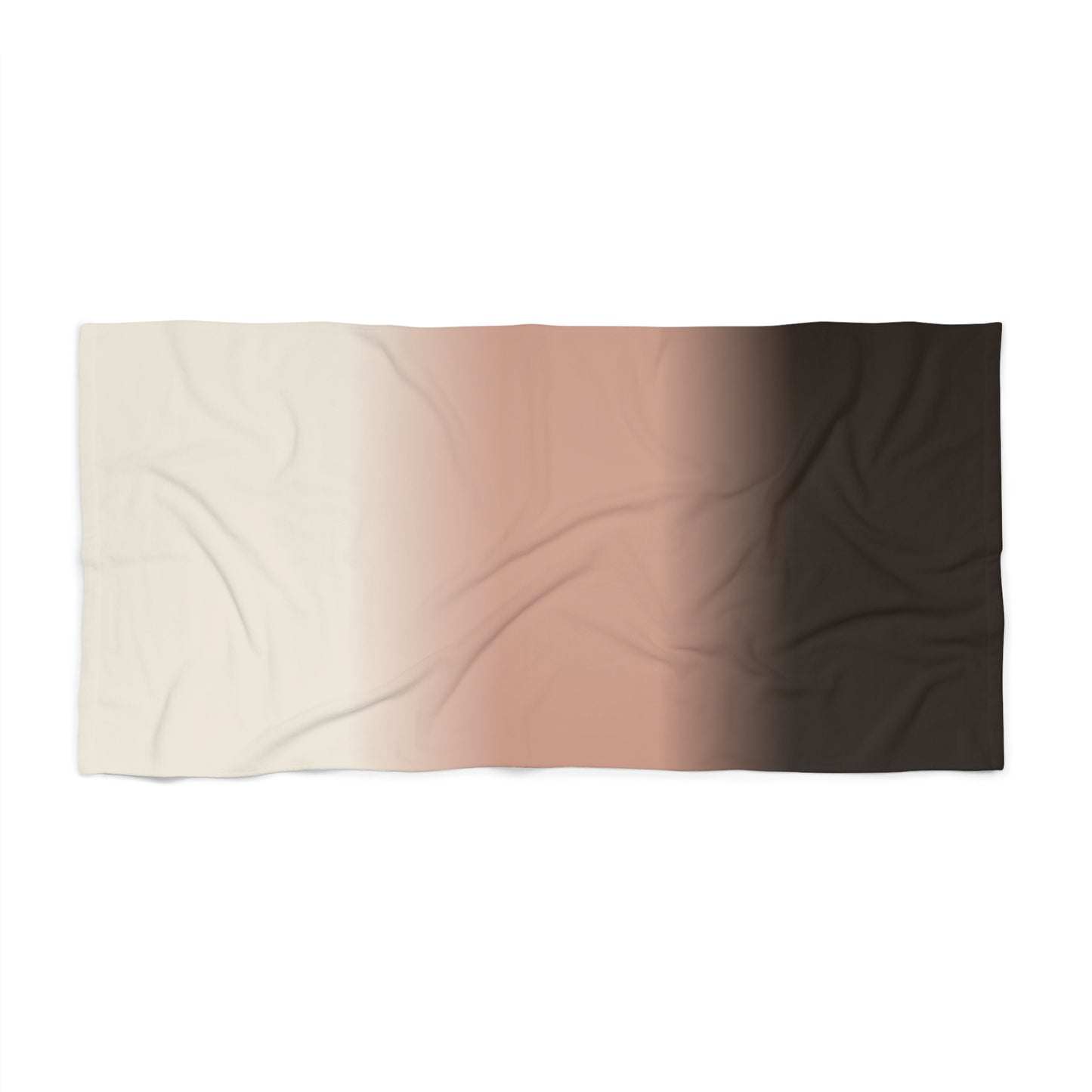 Neutral Ombre Stripe Beach Towel | Gradient Sand to Chocolate