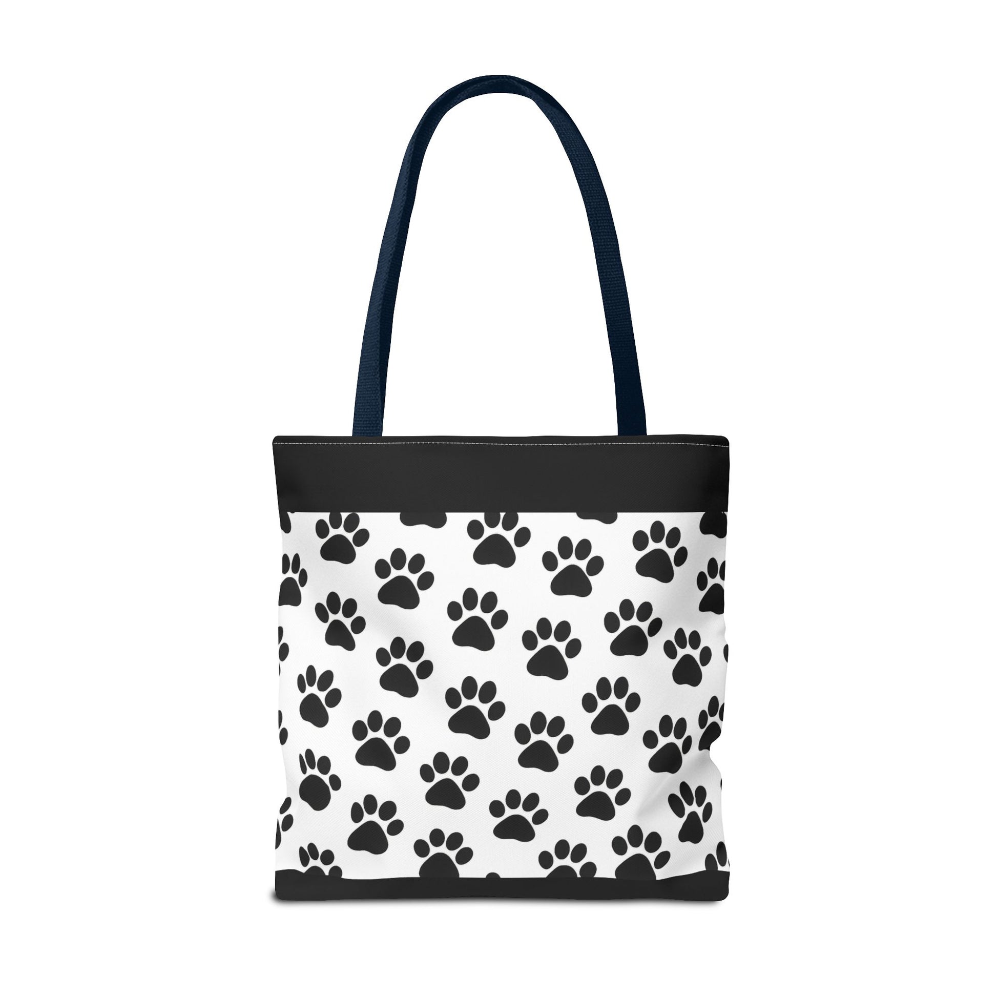 Eco-friendly tote bag with paw print design, perfect for dog and cat lovers, made by Printify for casual carryall use.