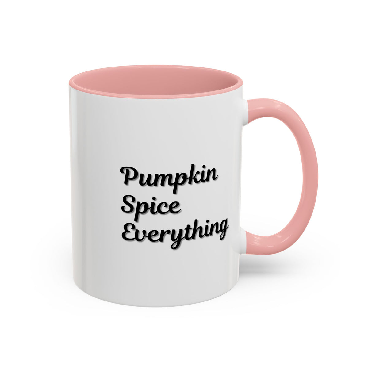 Pumpkin Spice Everything accent coffee mug by Printify, fall seasonal ceramic cup with pumpkin and spice design, 11oz or 15oz size.