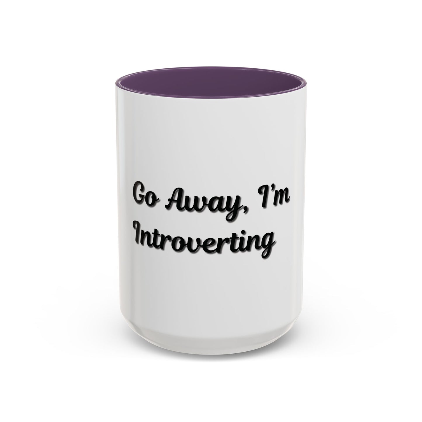 Introvert Coffee Mug - Go Away, I'm Introverting - Black Accent for Relaxing Moments - TRV