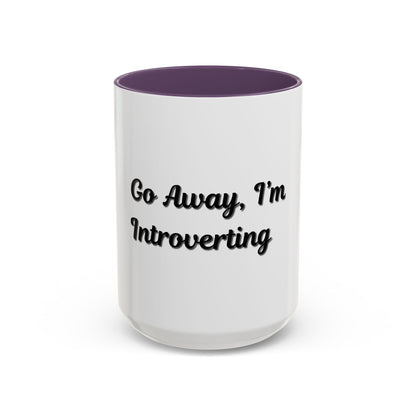 Introvert Coffee Mug - Go Away, I'm Introverting - Black Accent for Relaxing Moments - TRV