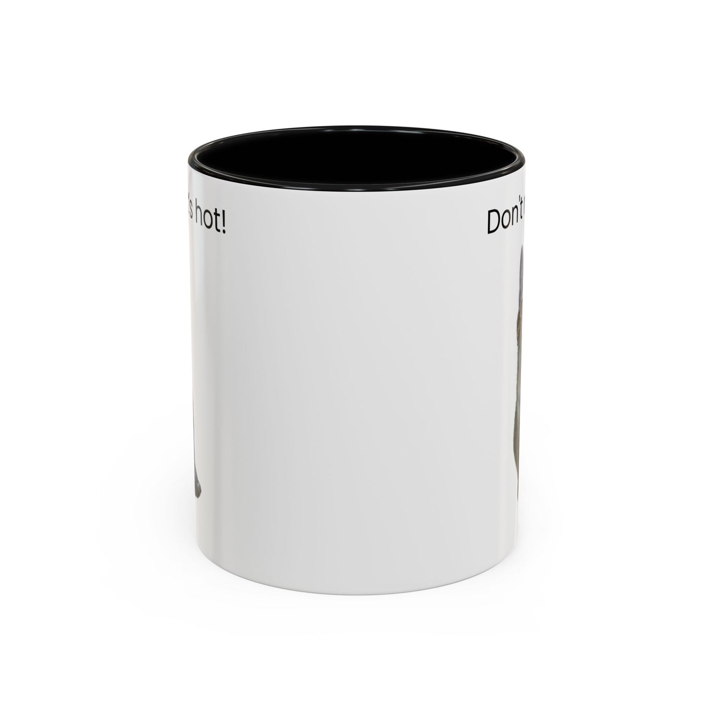 Cat Coffee Mug - "Don't rush, it's hot!" Accent Ceramic Mug (11/15 oz)